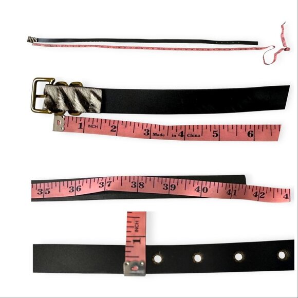 J.CREW Calf Hair Belt in Zebra Stripe, Size L, Never Used - Picture 8 of 9